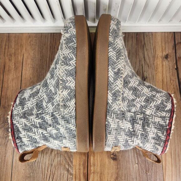 Womens 6 SANUK Nice Bootah Gray Boho Casual Slippers Knit Ankle Booties Boots - Picture 5 of 10